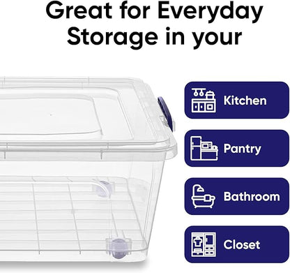 Superio Storage Bins with Lids- Clear Boxes - Image 7