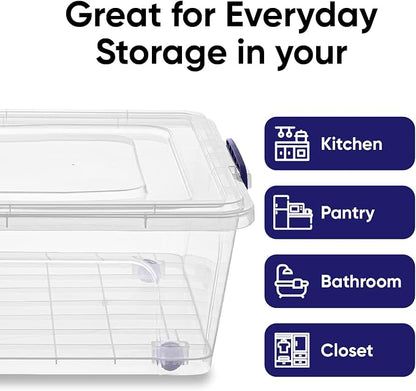 Superio Storage Bins with Lids, Stackable Totes, BPA Free, Odor Free, Organizer - Image 7