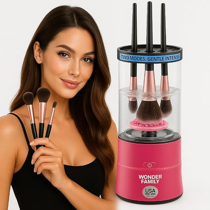 3-in-1 Electric Makeup Brush Cleaner & Dryer – Automatic Washer, Fast Air-Dry & by WONDERFAMILY