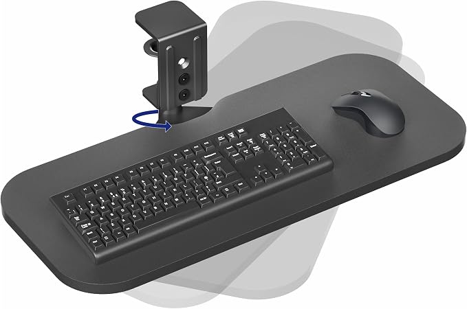 VIVO Clamp-on 23 x 10 inch Rotating Computer Keyboard and Mouse Tray, Extra by Unknown