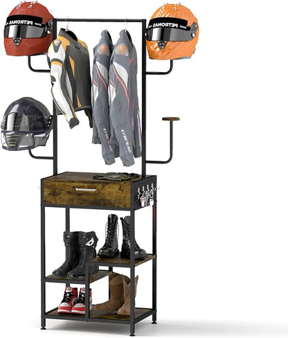 uyoyous Motorcycle Helmet Holder, Helmet Stand, Large Standing Helmet Holder by uyoyous