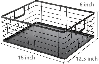 TOPZEA Black Metal Food Storage Basket - Image 2