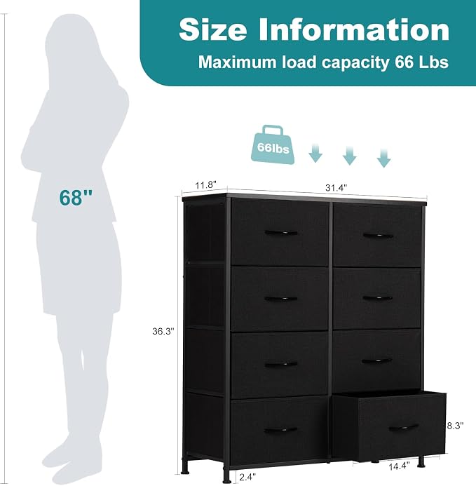 OLIXIS 8 Drawer Storage Dresser - Image 3
