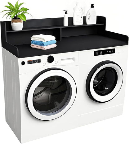 2-Tier Washer and Dryer Countertop Shelf, Laundry Room Storage & Organization by OXBZKMY