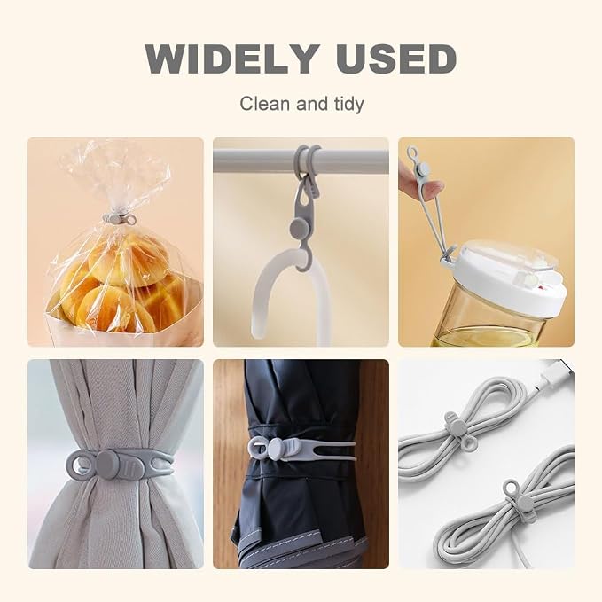 Data Cable Organizer, Silicone Cable Ties Reusable - Image 4