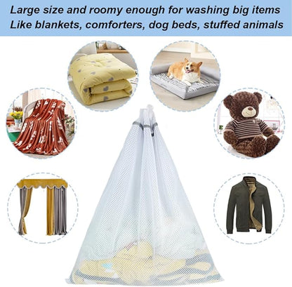 Vivifying Extra Large Mesh Laundry Bag, 2 Pack XXL Oversize Honeycomb Mesh Wash - Image 4