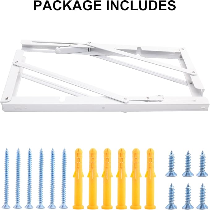 YUMORE Folding Shelf Brackets, 16 Inch Heavy Duty Collapsible Shelf Bracket - Image 5