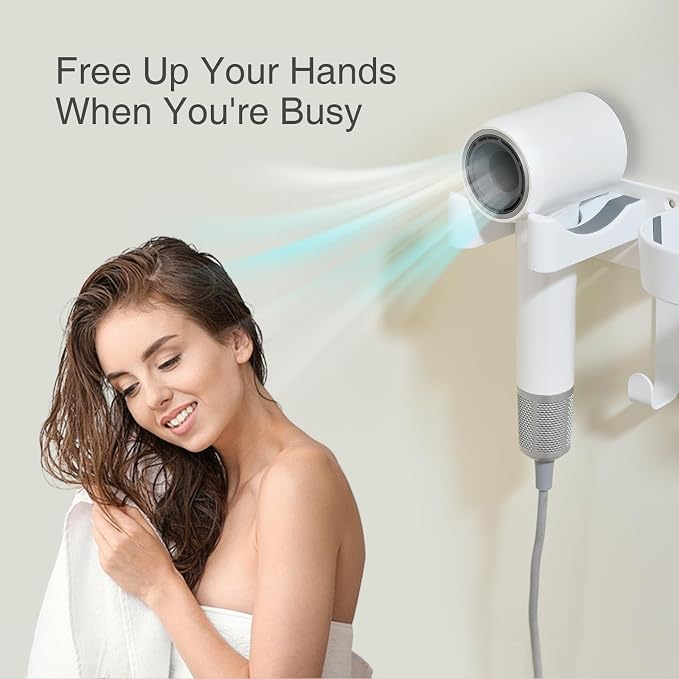 3-in-1 Hair Tool Organzier, Hair Hot Tools Wall Holder, Hair Dryer Curling Iron - Image 4