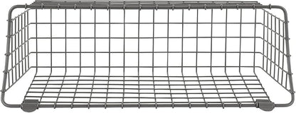 Spectrum Extra Large Wire Wall Mount Storage Basket Industrial Gray, Vintage - Image 4