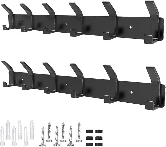 2 Pack Coat Rack Wall Mount, 17.3 in Wall Hooks by Unknown