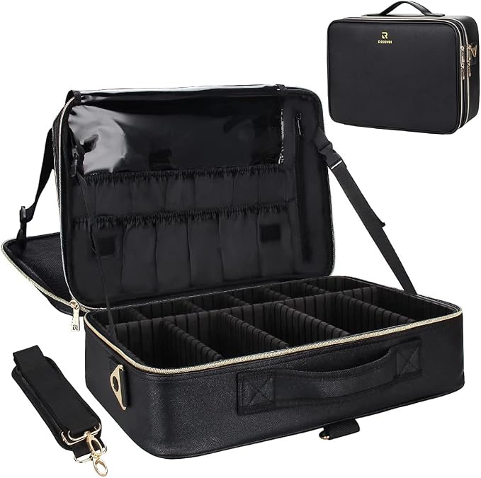 Relavel Makeup Case Large Makeup Bag Professional Train Case 16.5 inches Travel by Relavel