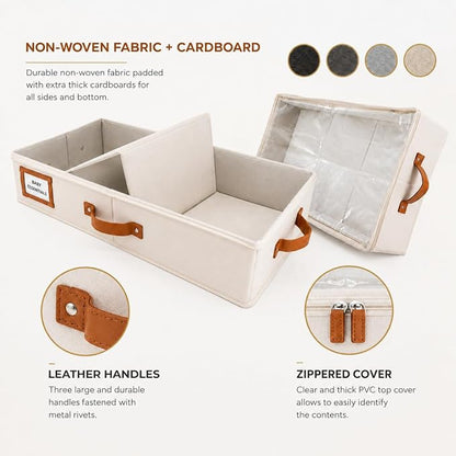 HOMELUX THEORY 2pc Under Bed Storage Containers, Bedroom Under the Bed Drawer - Image 6