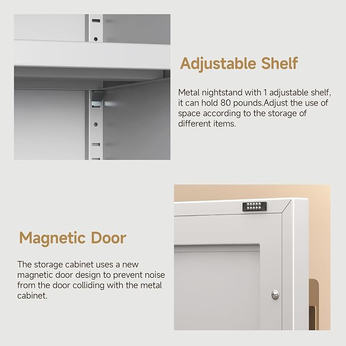 23.6" H Metal Locker Storage Cabinet, Small Locker - Image 5