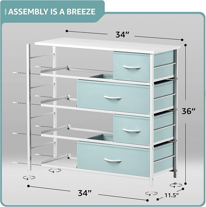 Sorbus Dresser with 8 Drawers - Image 3