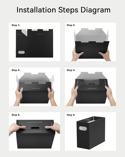 Portable Collapsible Cardboard File Box - Image 5