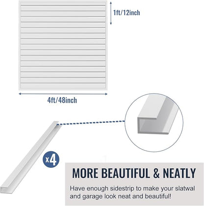Slatwall Panel Garage Organizer PVC Slatwall Heavy Duty Wall Mounted Rack - Image 4