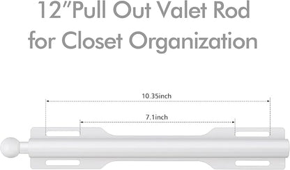 FIRJOY 12" Valet Rod for Closet Pull Out - Image 2