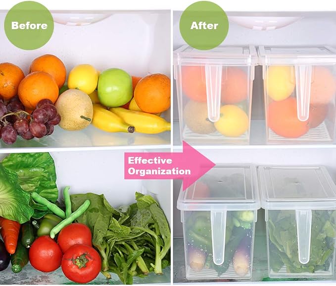 SILIVO Lettuce Keeper for Fridge- 4.5L Vegetable Storage Containers for - Image 6