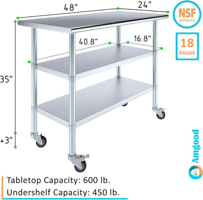 AmGood Stainless Steel Work Table - Image 3