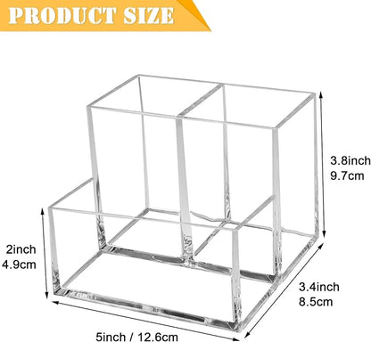 Cerpourt Clear Acrylic Makeup Brush Organizer, Pencil Pen Holder - Image 3