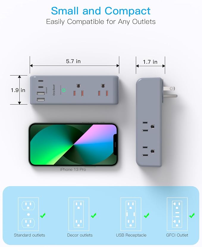 Surge Protector Outlet Extender - - Image 7