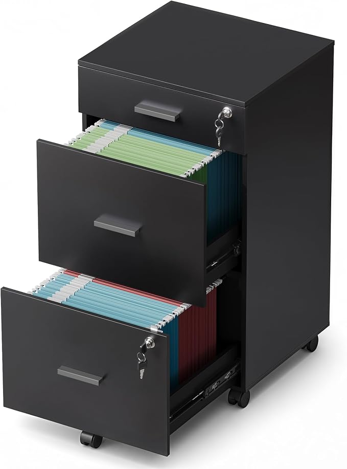 DEVAISE 3 Drawer Rolling File Cabinet by DEVAISE