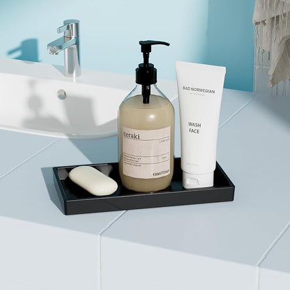 Vanity and Bathroom Tray, 7.7" ABS Countertop Organizer, Waterproof Vanity Tray - Image 3