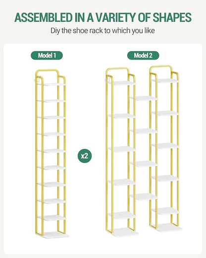 Hzuaneri 10 Tiers Vertical Shoe Rack, Narrow Shoe Tower, Tall Shoes Shelf - Image 5