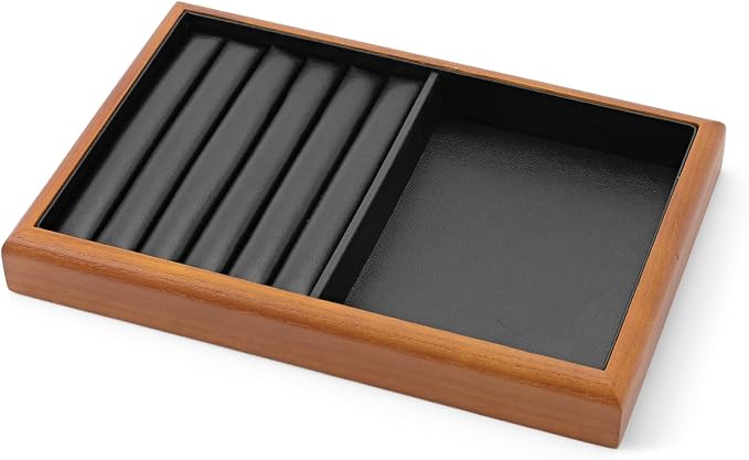Oirlv Solid Wood Multifunctional Ring Earrings Studs Bangle Jewelry Organizer - Image 7