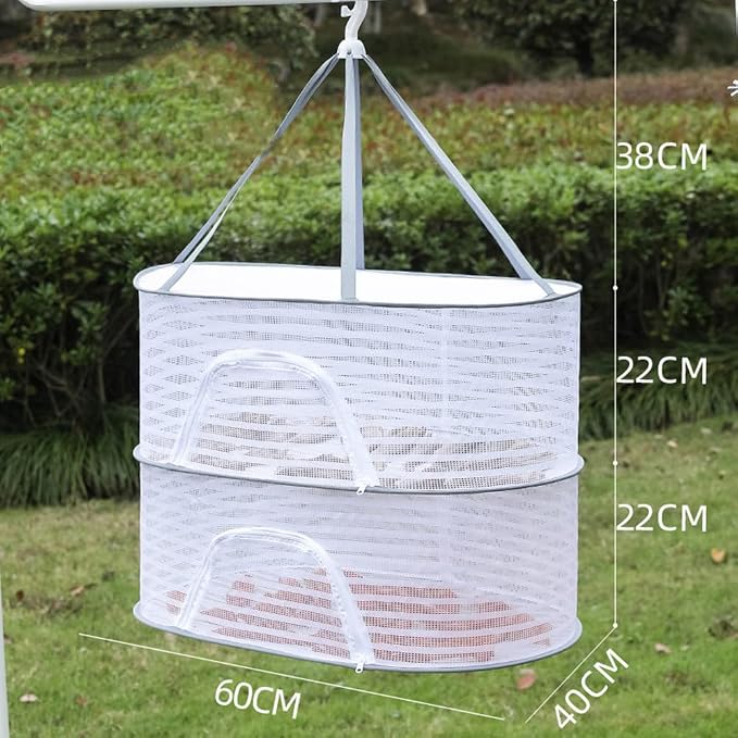 Primst Foldable Drying Fishing Net, Hanging Drying Net Rack Clothes Dry Basket - Image 2