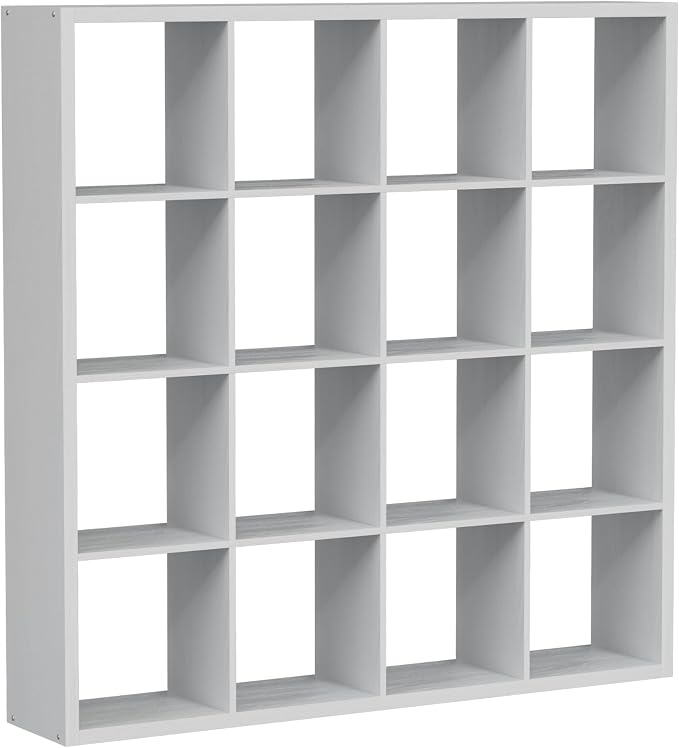 16-Cube Storage Organizer Bookcase, Thick Frame Wood Grain Storage Shelf - Image 9