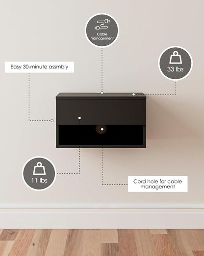 Floating Nightstand, Small Modern Floating Nightstand - Image 9