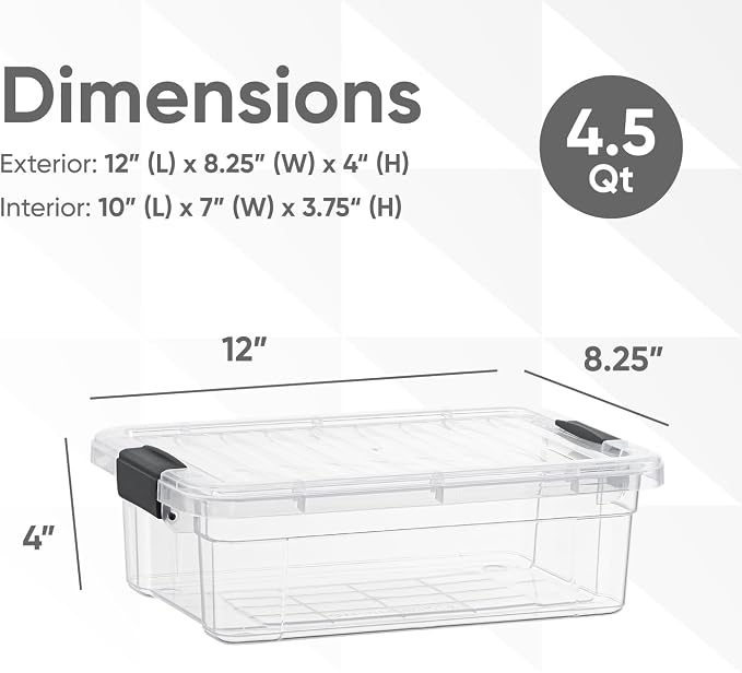 Superio Clear Plastic Storage Bins - Image 2