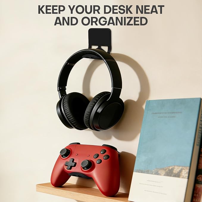 Wall Mount Headphone Stand, 2-in-1 Bendable Silicone Controller Holder - Image 8