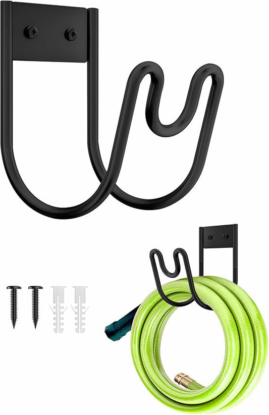Metal Garden Hose Holder, Wall Mounted Water Hose Hanger, Solid Hose Hook by Unknown