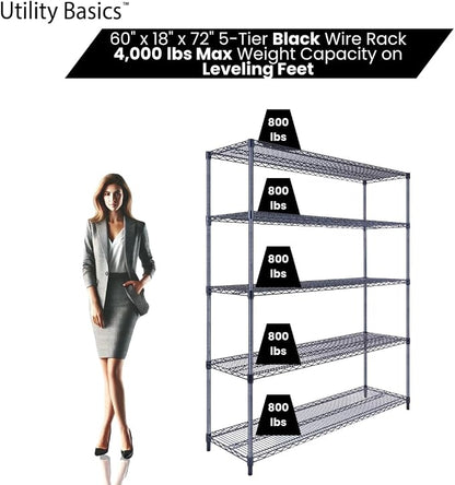 NSF Commercial 5-Tier Wire Shelving - Image 3