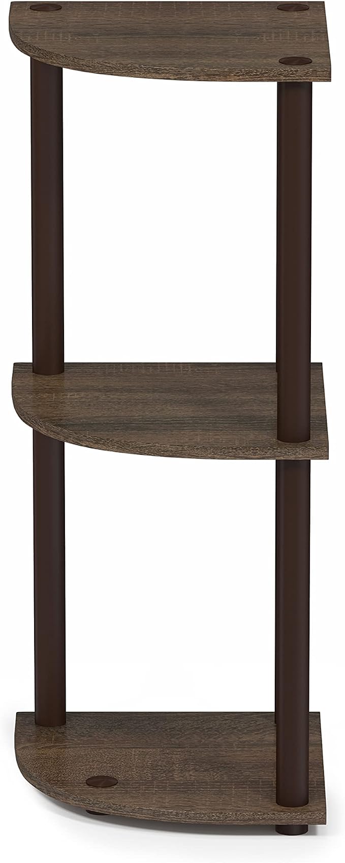 Furinno TURN-N-TUBE Corner Shelf, 3-Tier Corner Bookshelf, Display Storage - Image 6