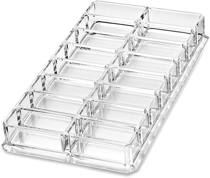 Acrylic Eyeshadow Makeup Organizer 16 Space Cosmetic Storage Container Clean by Unknown