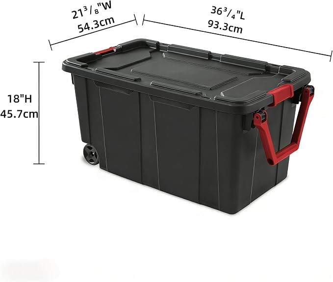 40-gallon wheeled plastic storage boxes - Image 2