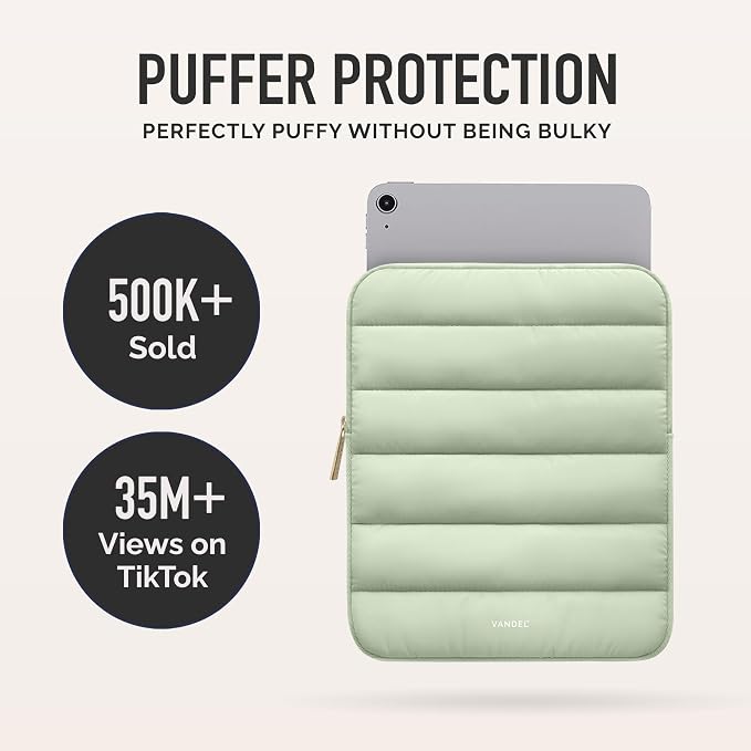 Vandel - The Original Puffy iPad Sleeve 9-11 Inch Tablet Sleeve, Cute iPad Air - Image 2