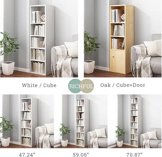 IOTXY Small Narrow Corner Bookcase - Image 8