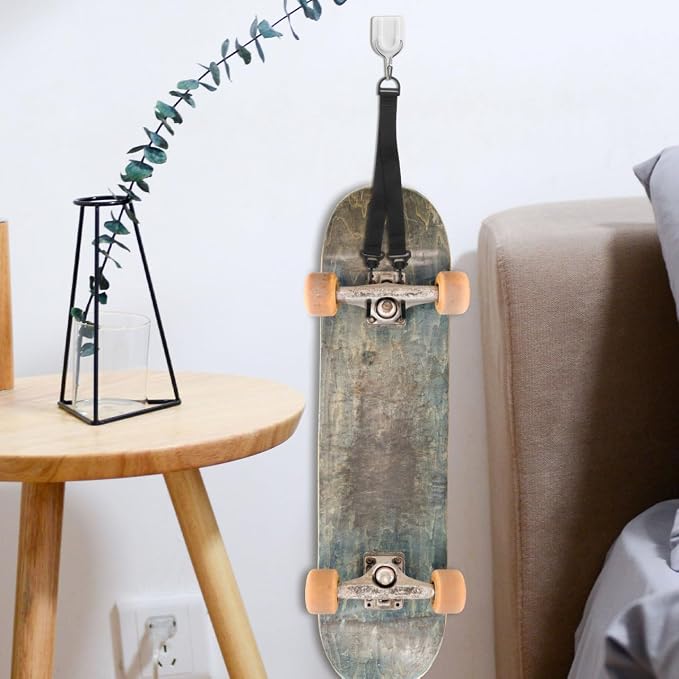 Skateboard Hanger: Skateboard Wall Display Storage Strap Over-The-Door - Image 2