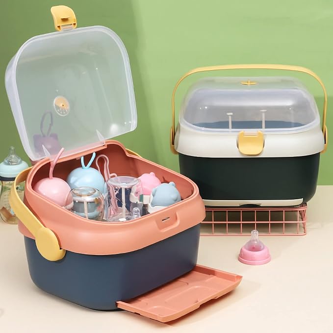 flexman Bottle Drying Rack Storage, Large Nursing Bottle Storage Box Organizer - Image 4