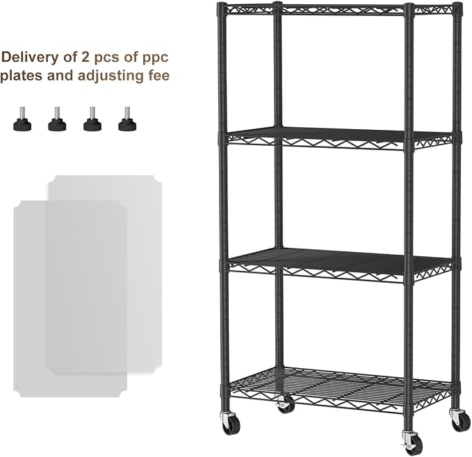 Golpart Shelves Storage Shelf Wire Closet Bathroom Organizers Metal Pantry | 4 - Image 3