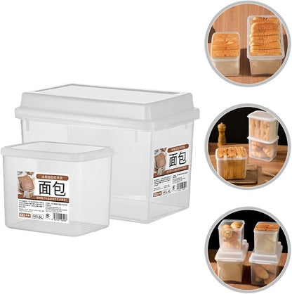 2pcs Transparent Bread Storage Box - Image 3