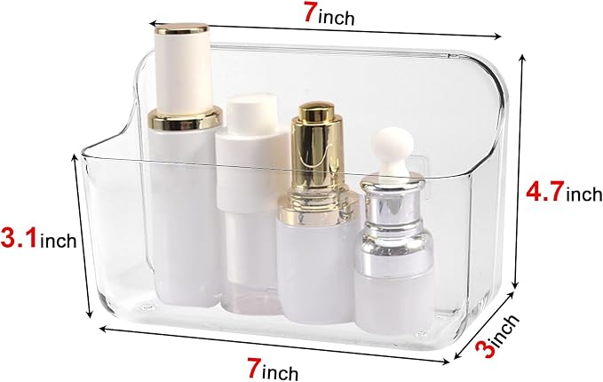 CGBE 2 Packs Cabinet Door Organizer, Acrylic Adhesive Shelf Wall Mounted Storage - Image 3