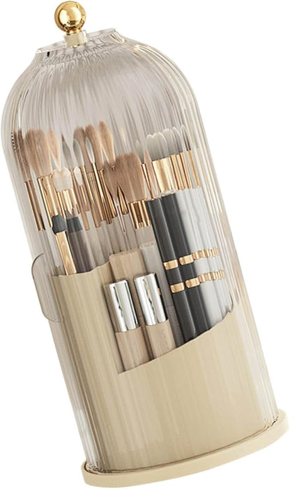Cosmetic Storage Holder Box, Transparent 360° Rotating Sliding Door Makeup - Image 7