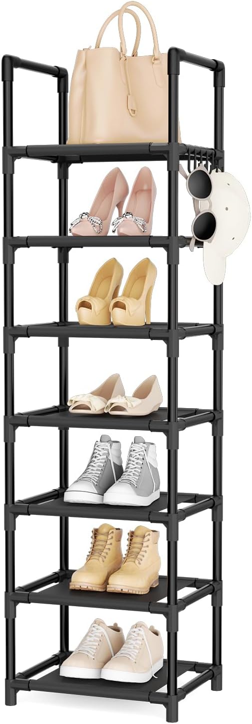 LANTEFUL Tall Shoe Rack 7 Tier Narrow Shoe Shelf Storage by LANTEFULforTidyingHouse