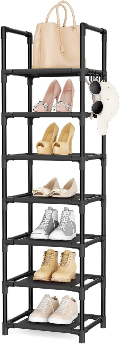 LANTEFUL Tall Shoe Rack 7 Tier Narrow Shoe Shelf Storage by LANTEFULforTidyingHouse