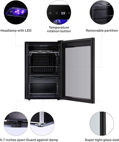 Antarctic Star 36 Bottle Wine Cooler/Cabinet BeverageRefrigerator Small Mini - Image 3